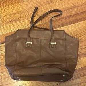 Brown Leather Coach Tote Bag